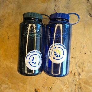 X2 Nalgene 32oz Wide Mouth Sustain Water Bottle